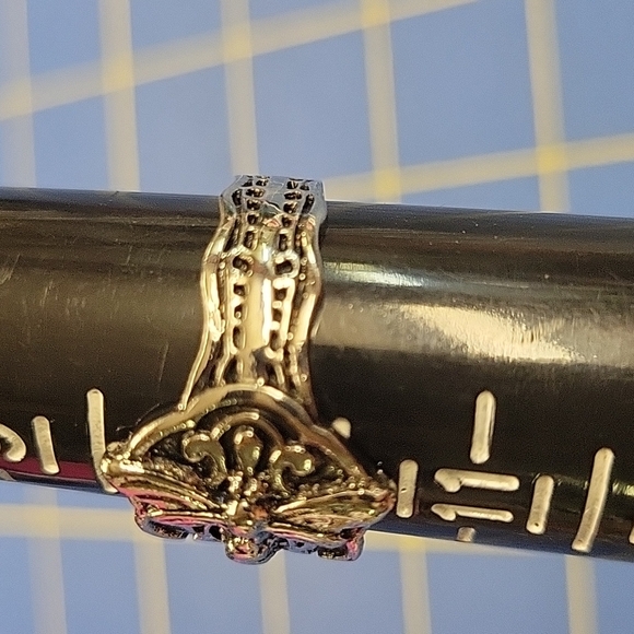 Silver Tone Ring Size 10.5 Spoon Dragonfly - Picture 5 of 8